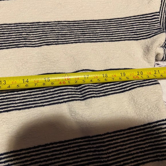 Anthropologie Eri & Ali Navy/ Cream Striped Pullover Sweatshirt, Size  Small - Picture 8 of 9